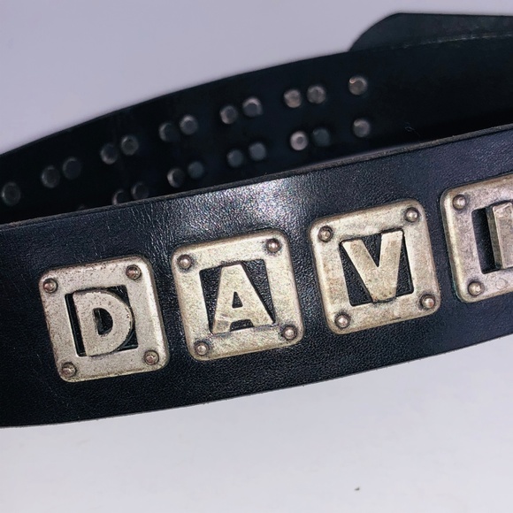 Harley Davidison Black Silver Metal Letters Belt - Picture 5 of 8